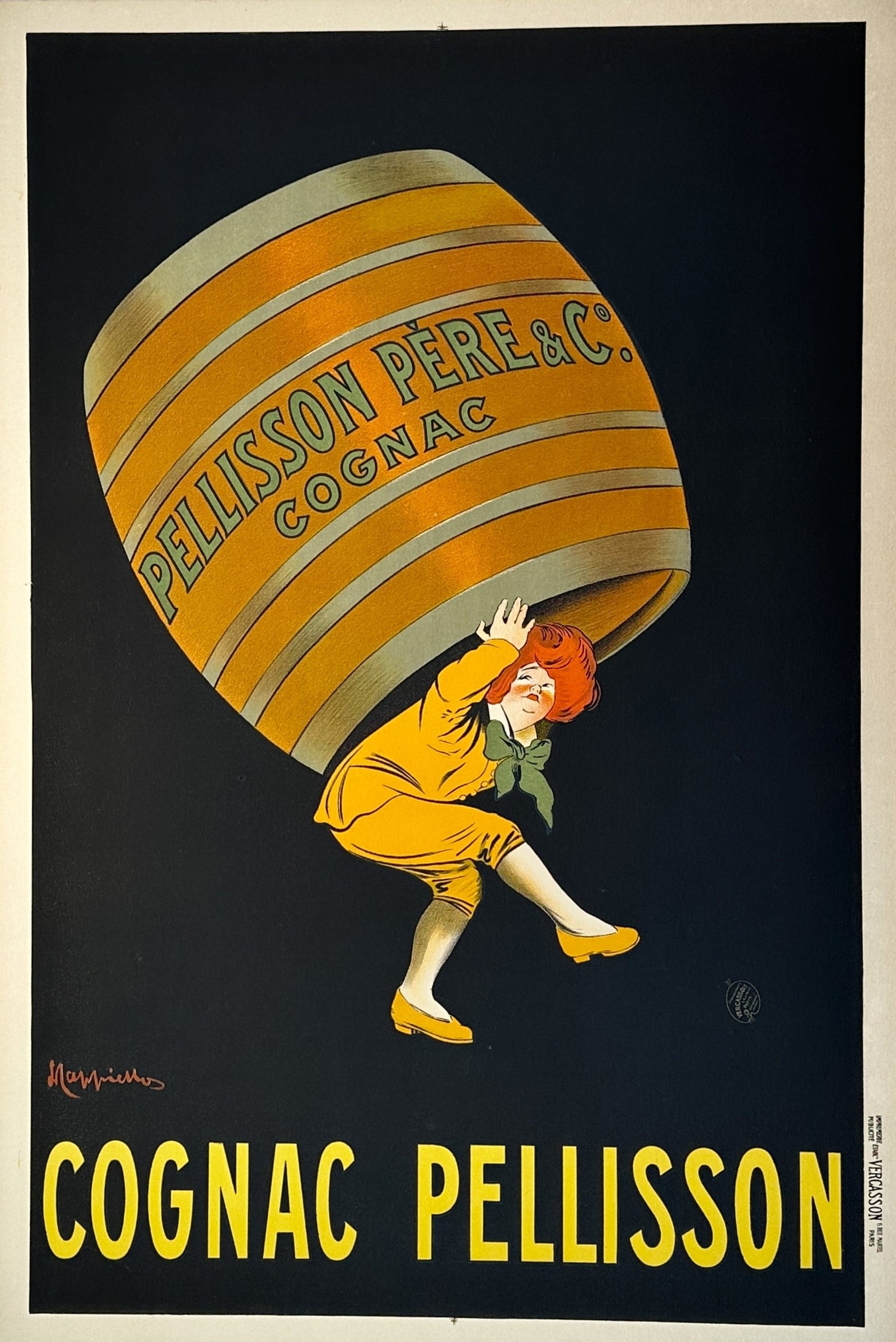 Cognac Pellisson by Leonetto Cappiello - Authentic Vintage Poster