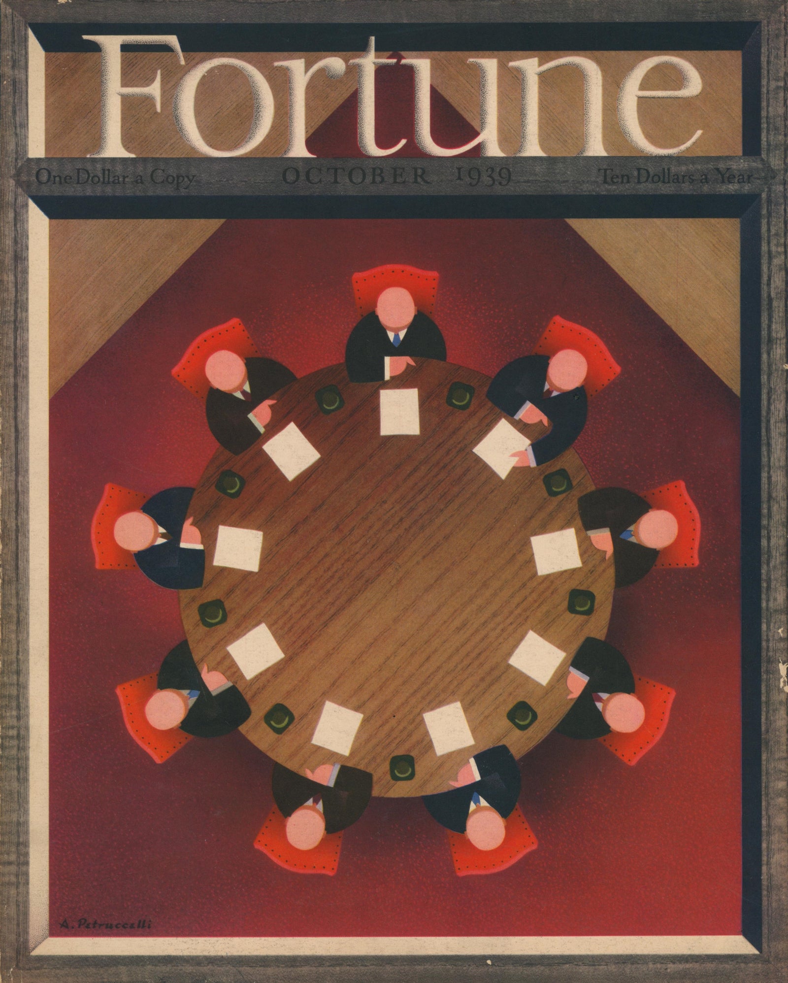 The Conference- Fortune Magazine - Authentic Vintage Cover Art