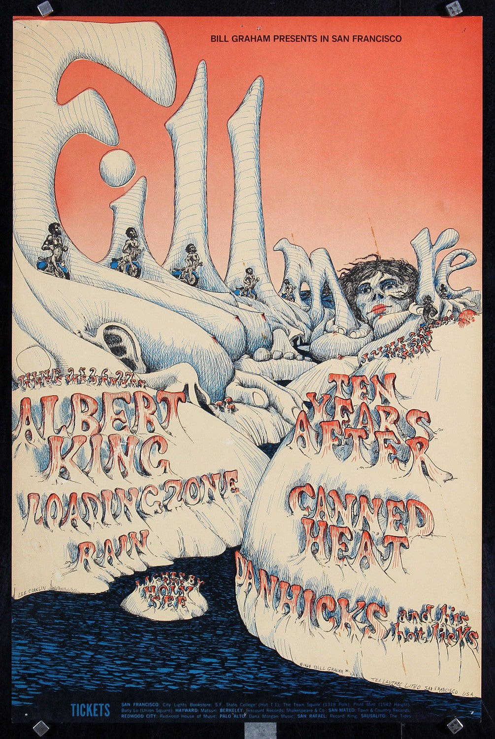 Albert King by Lee Conklin, BG-126 - Authentic Vintage Poster