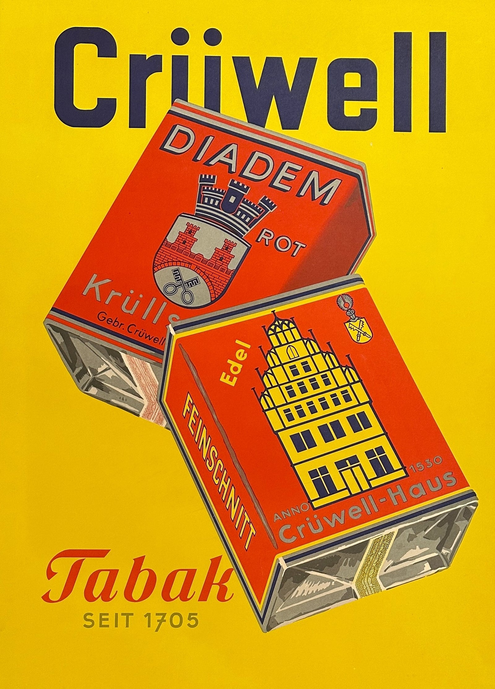 Cruwell Tabak - Authentic Vintage Poster