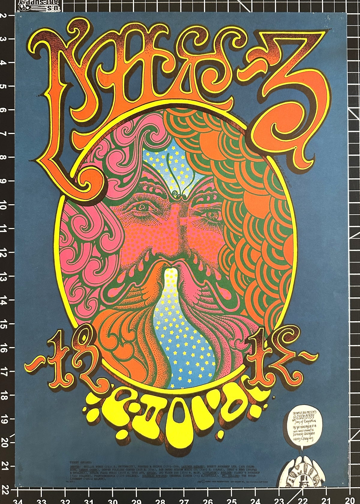 Chuck Berry by Rick Griffin & Moscoso (FD-D12-1) - Original Vintage Poster