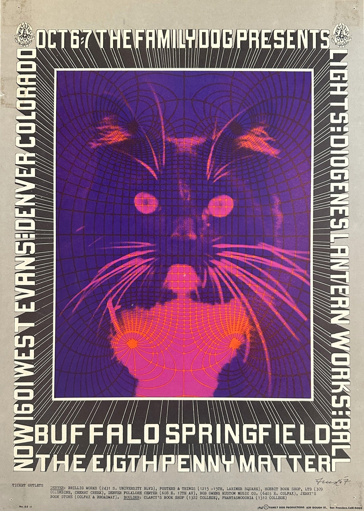 Buffalo Springfield in Denver (FD-D5-1) - Original Vintage Poster