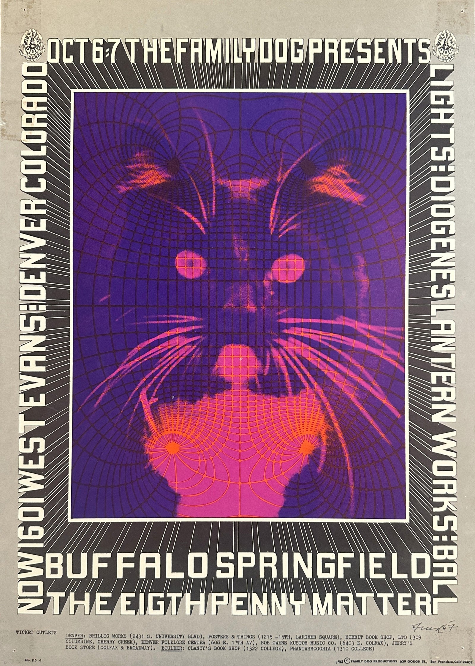 Buffalo Springfield in Denver (FD-D5-1) - Original Vintage Poster