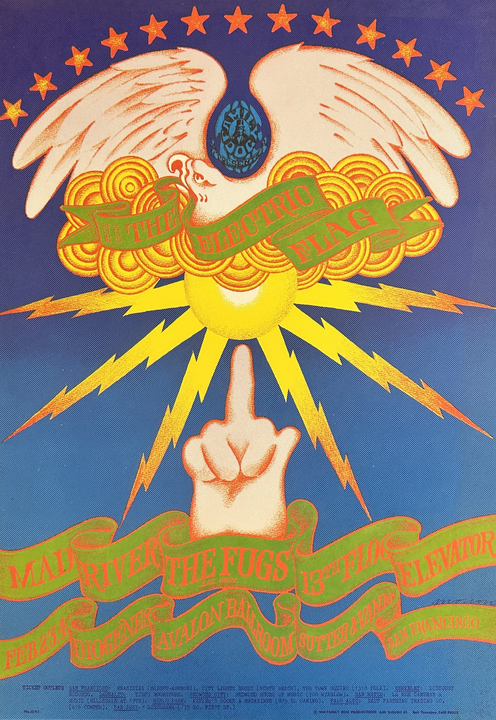Electric Flag by Moscoso (FD-104-1) - Original Vintage Poster