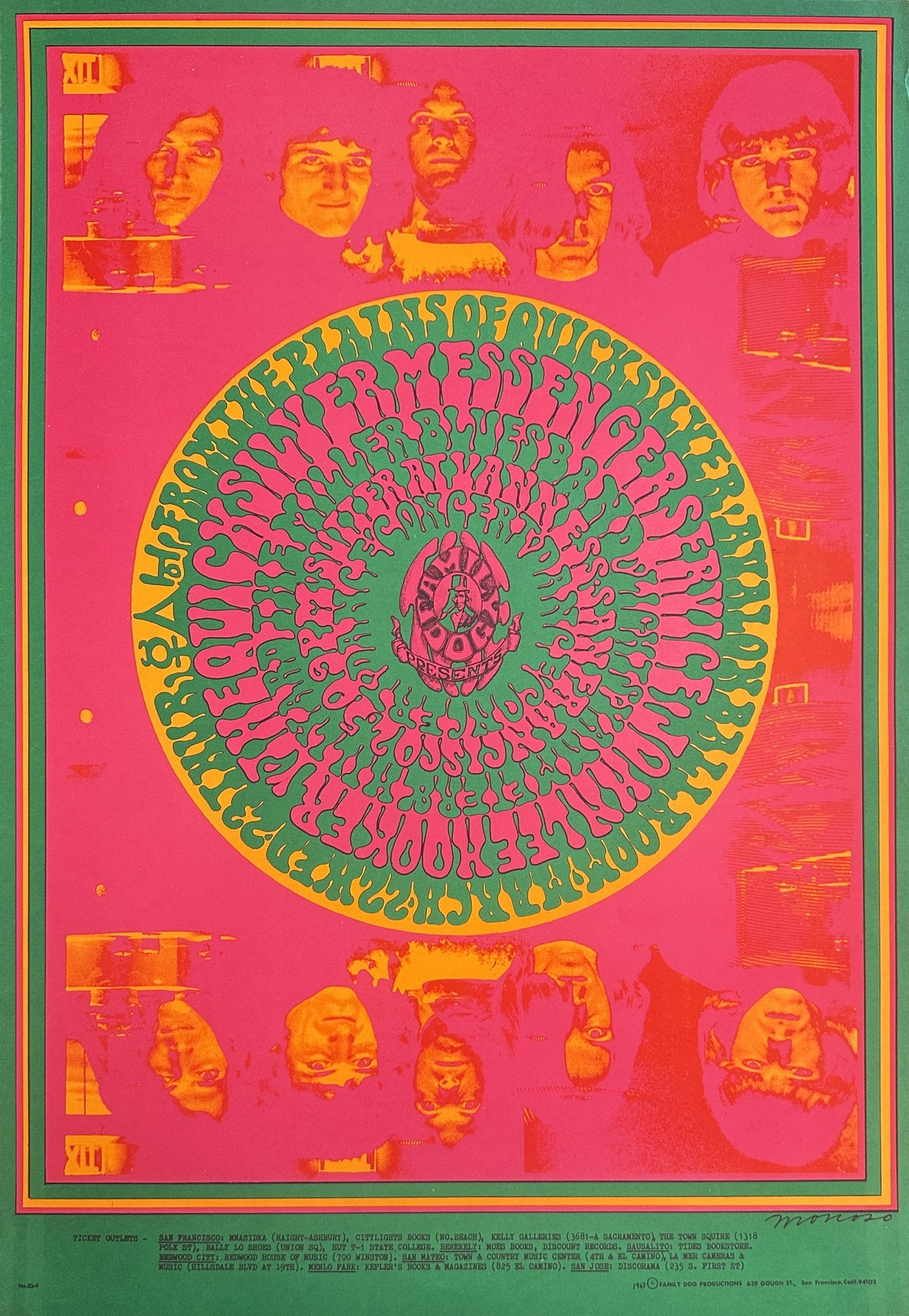 Quicksilver, John Lee Hooker by Moscoso (FD-53-1) - Original Vintage Poster
