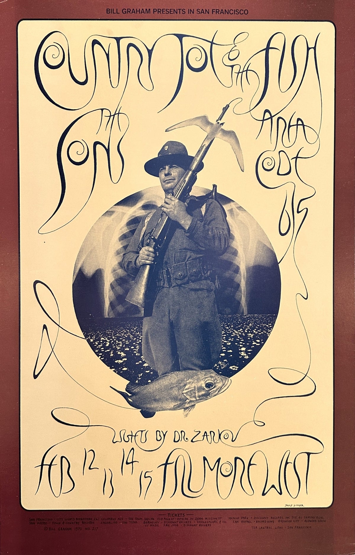 Country Joe & The Fish (BG-217-1) - Original Vintage Poster