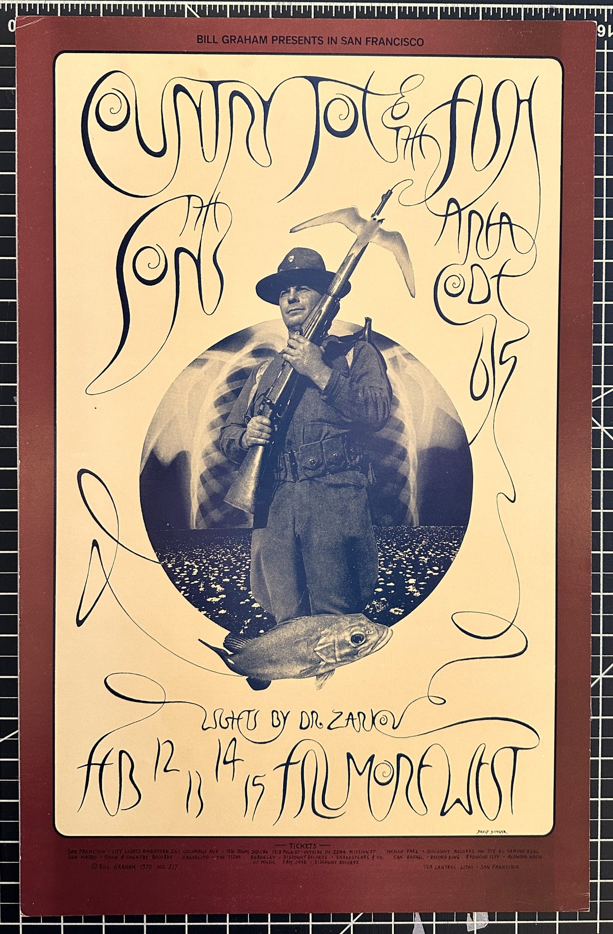 Country Joe & The Fish (BG-217-1) - Original Vintage Poster