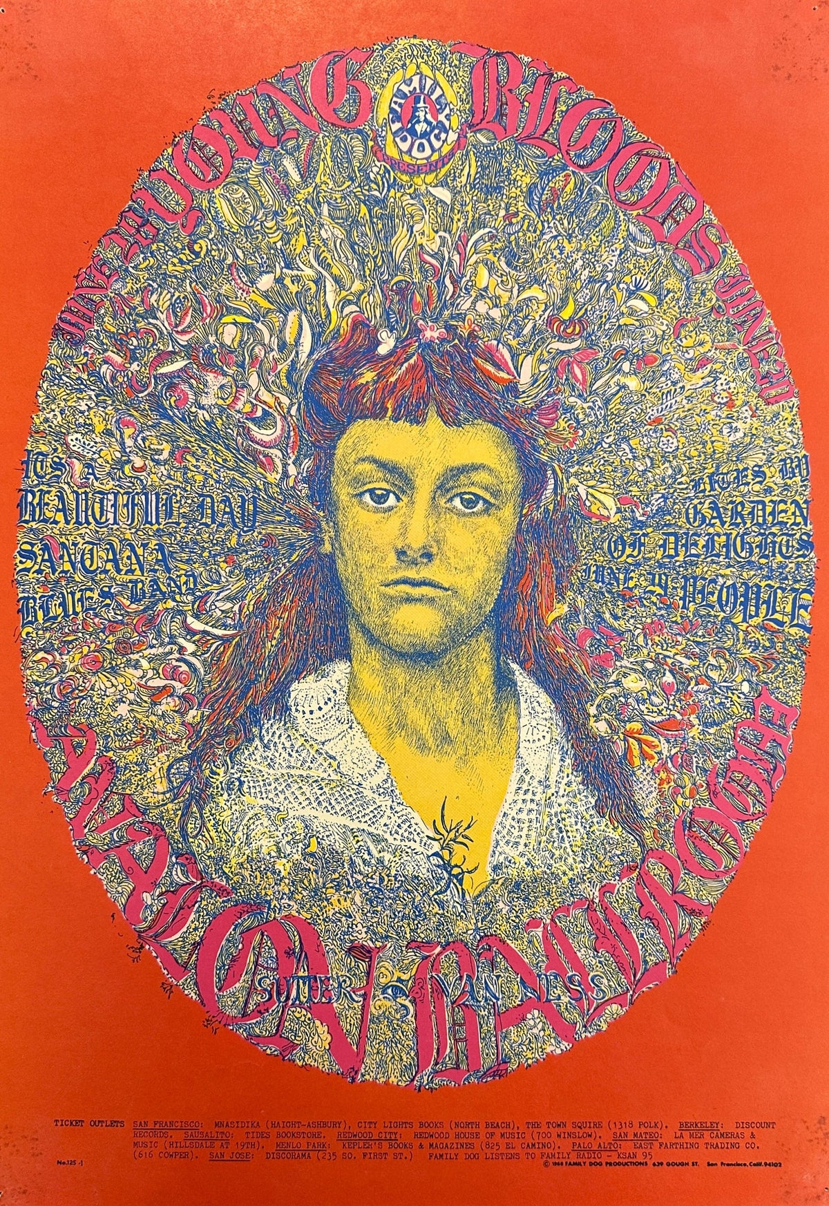 Santana, The Youngbloods (FD-125-1) - Original Vintage Poster