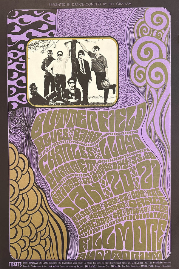 Butterfield Blues Band by Wes Wilson (BG-46-1) - Original Vintage Poster