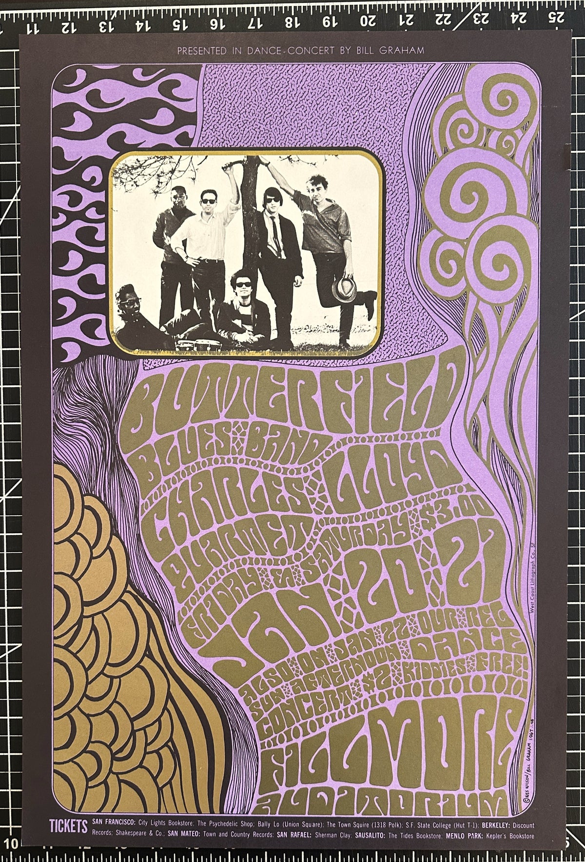Butterfield Blues Band by Wes Wilson (BG-46-1) - Original Vintage Poster