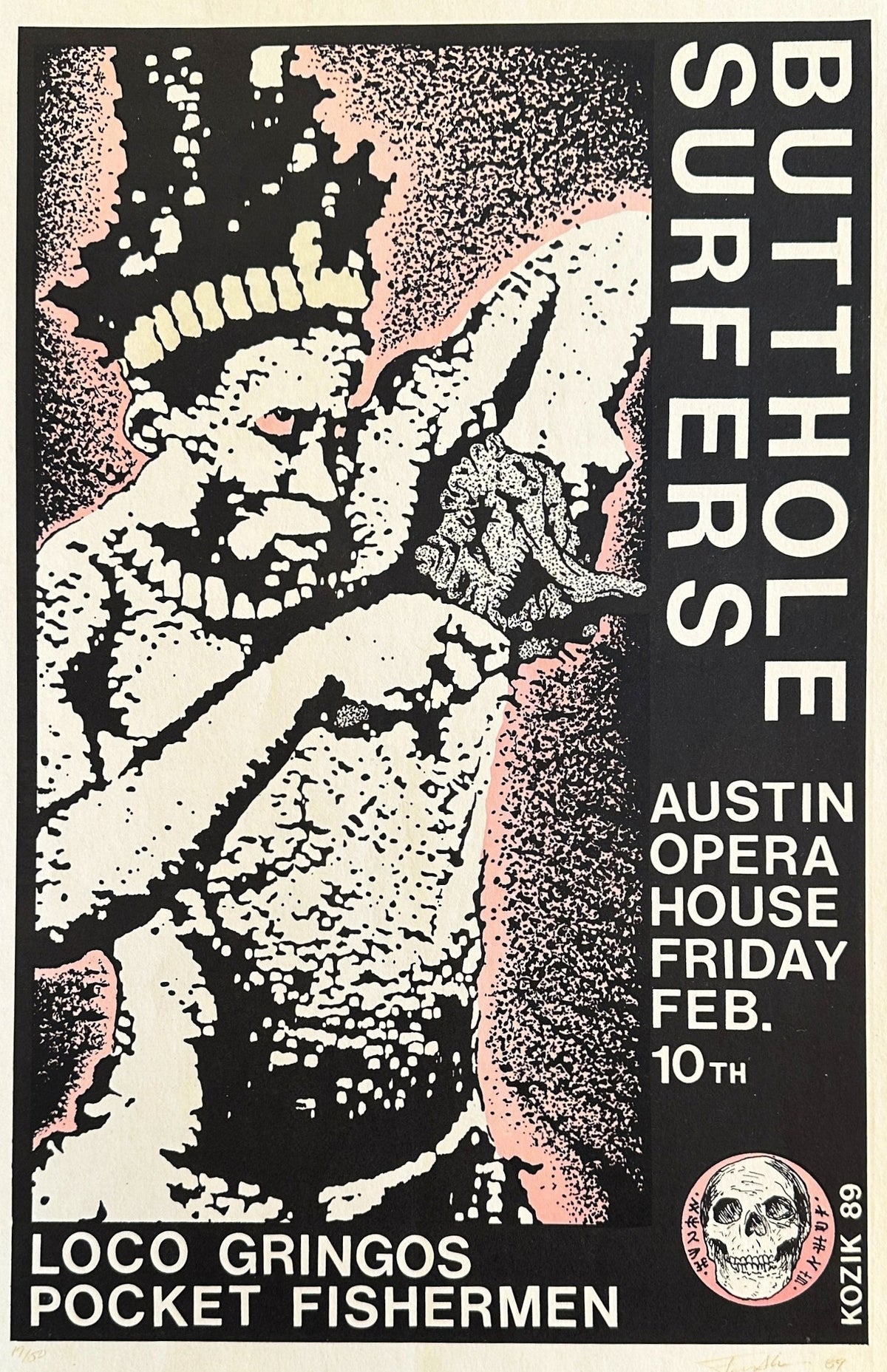 Butthole Surfers by Kozik, Signed (#9/50) - Original Vintage Poster