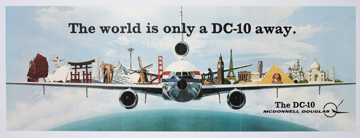 DC-10, McDonnell Douglas - Authentic Vintage Poster