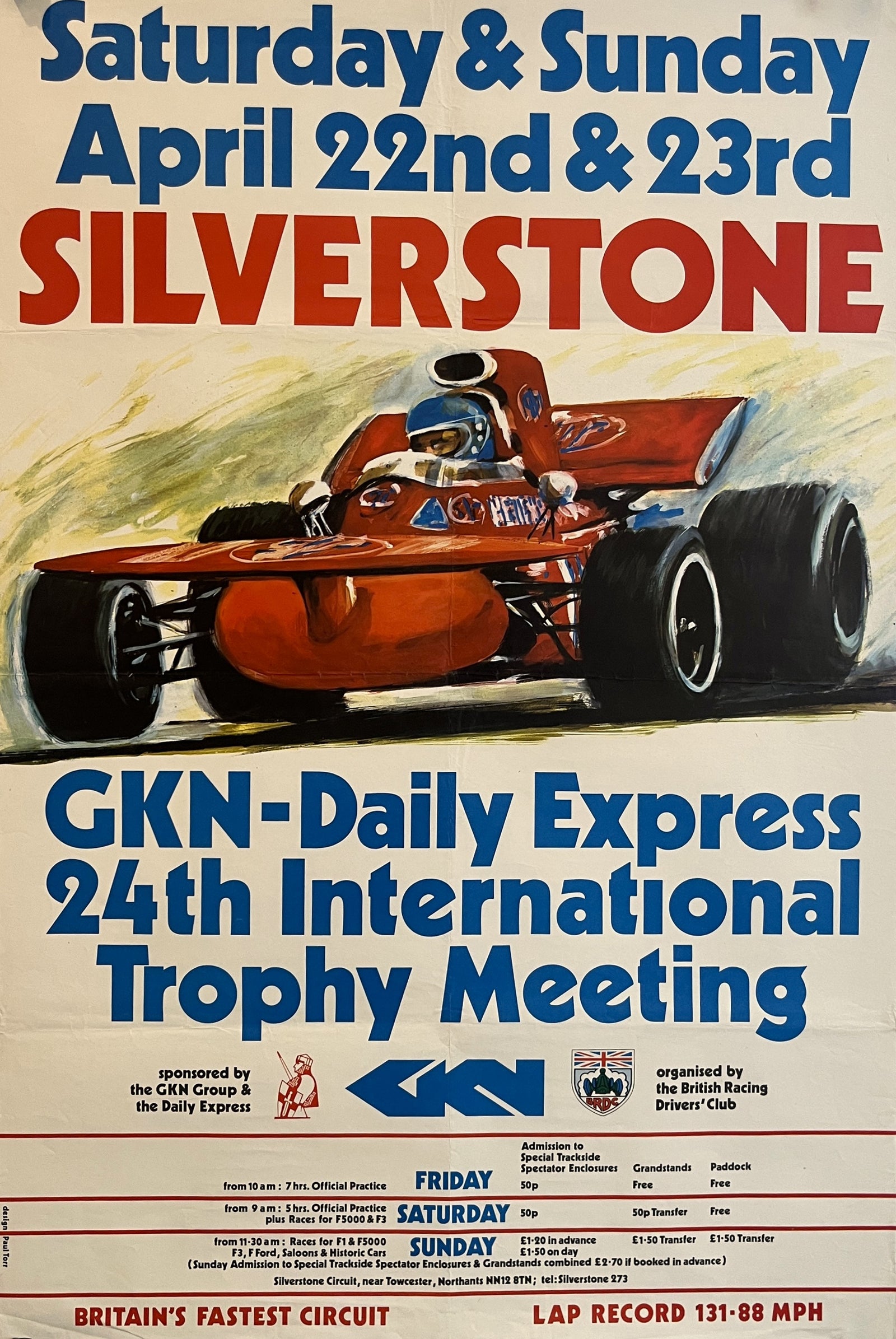 Torr Paurl Silverstone - Authentic Vintage Poster
