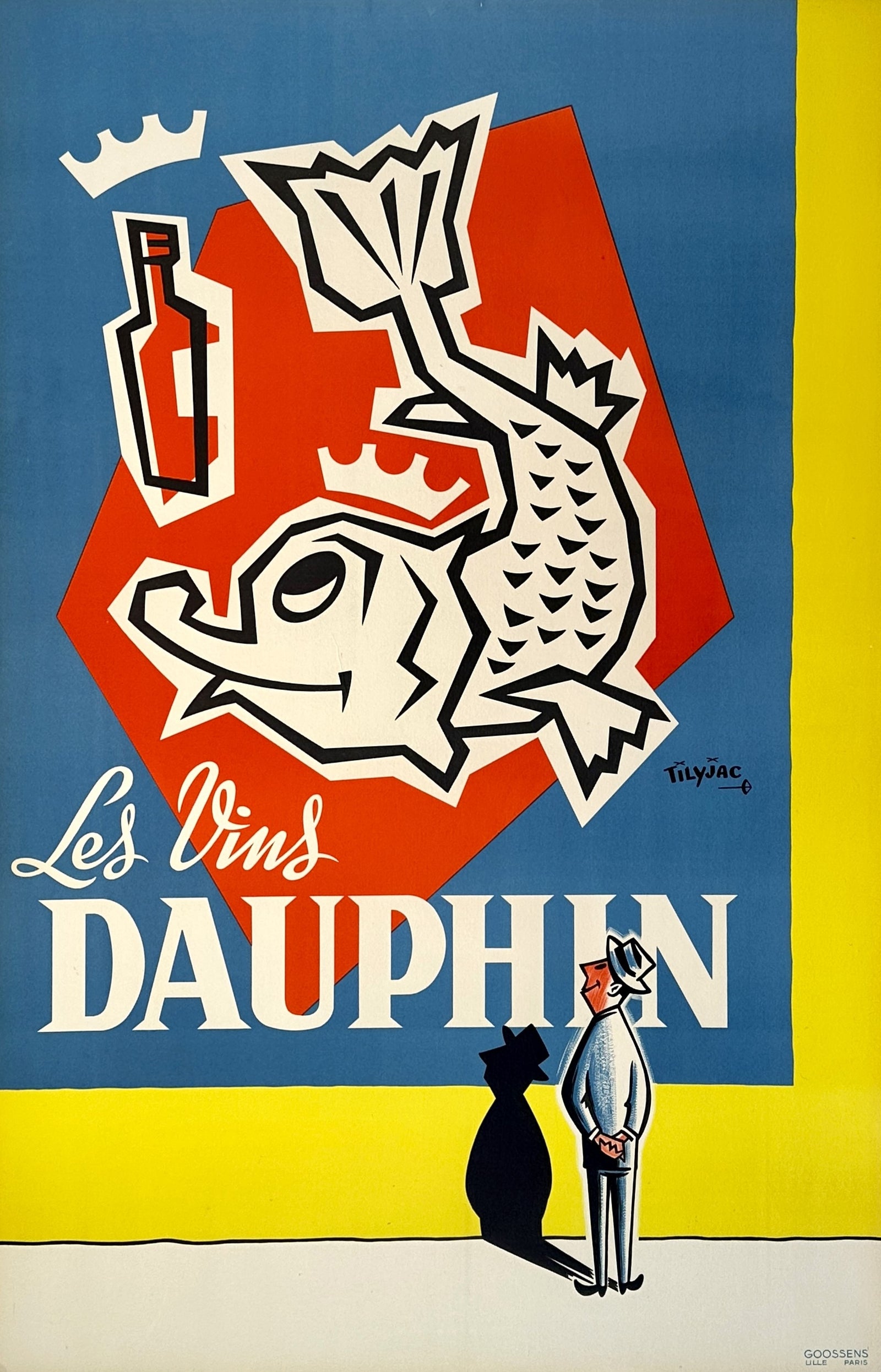 Les Vins Dauphin by Tilyjac - Authentic Vintage Poster