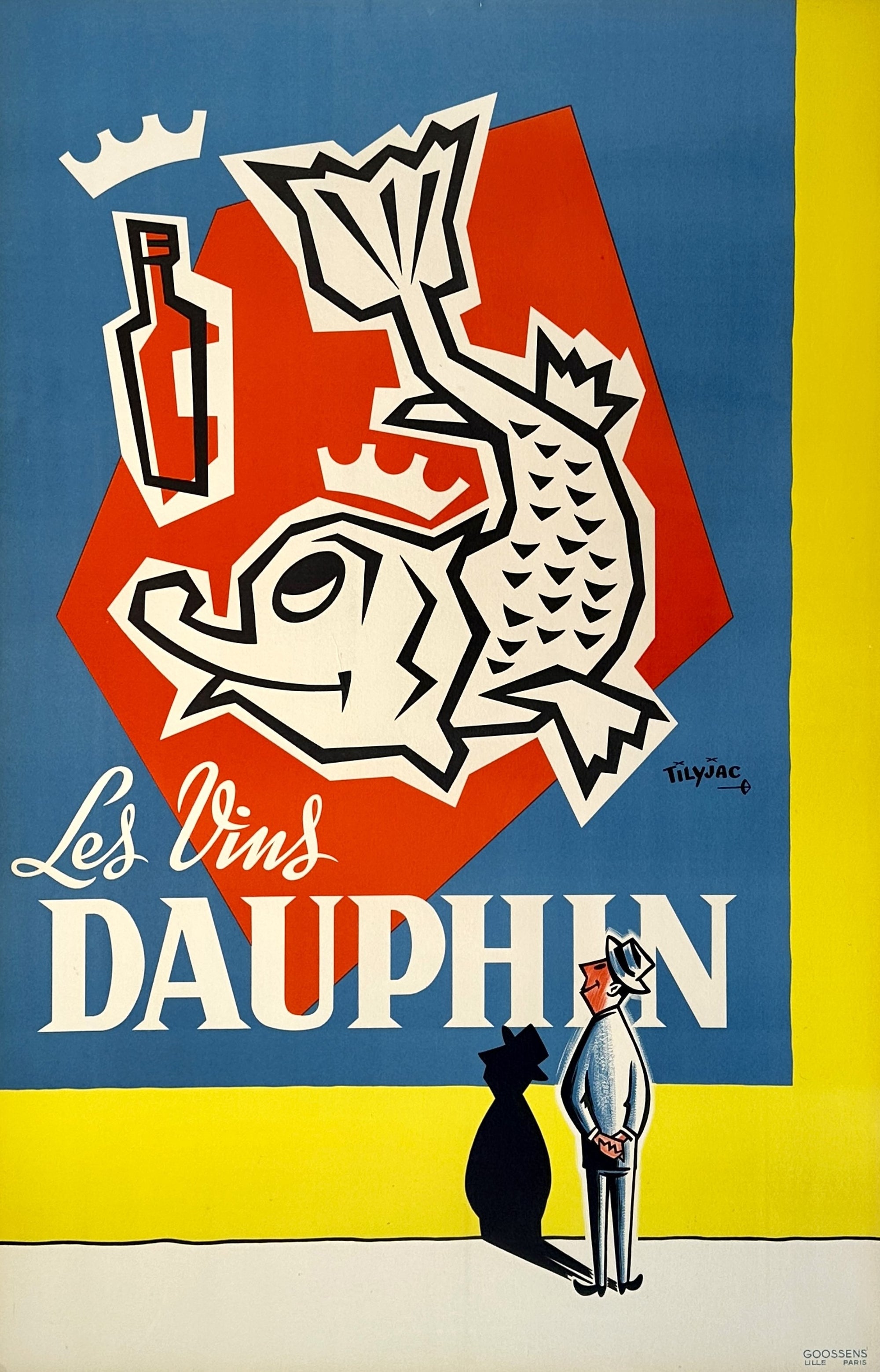Les Vins Dauphin by Tilyjac - Authentic Vintage Poster