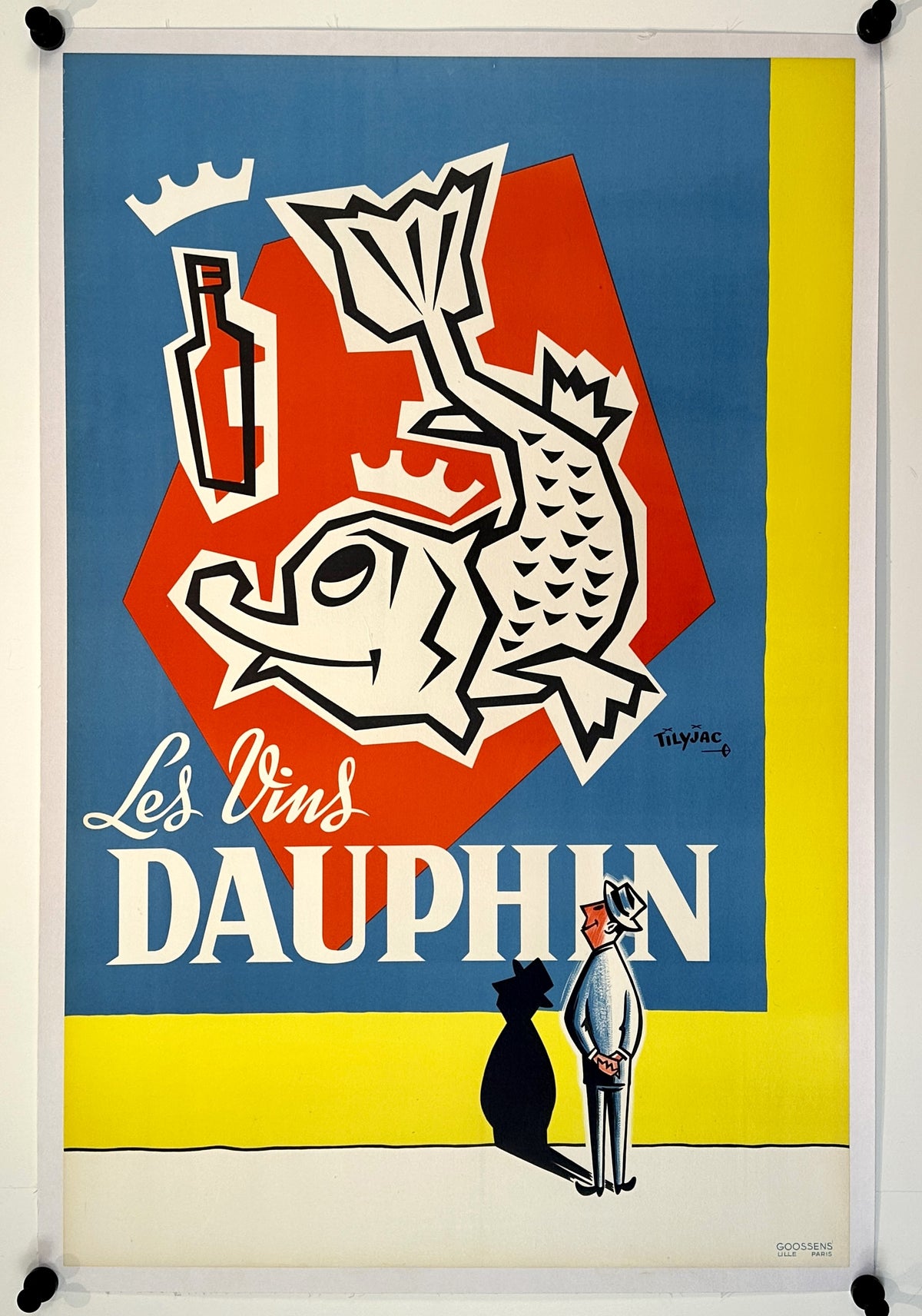 Les Vins Dauphin by Tilyjac - Authentic Vintage Poster