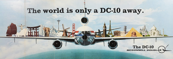 DC-10, McDonnell Douglas - Authentic Vintage Poster