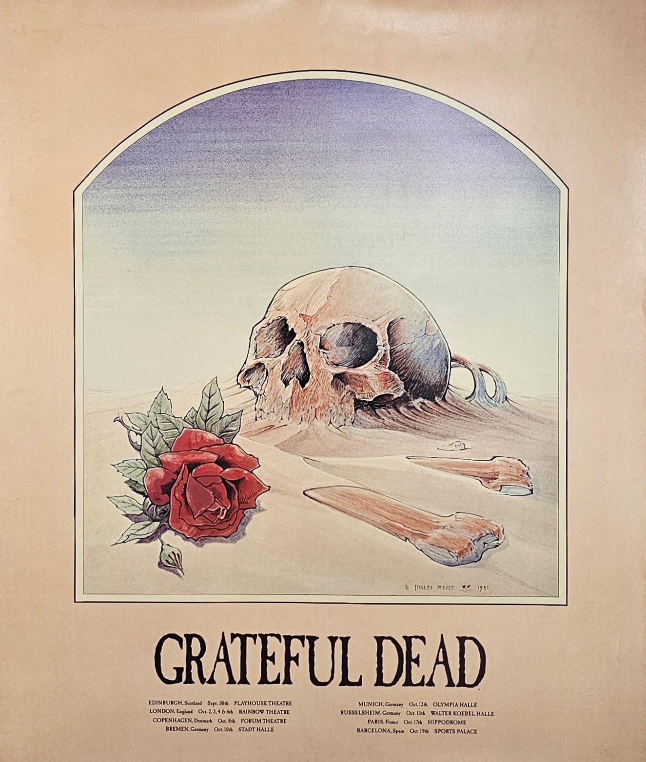 Grateful Dead by Stanley Mouse - Original Vintage Poster