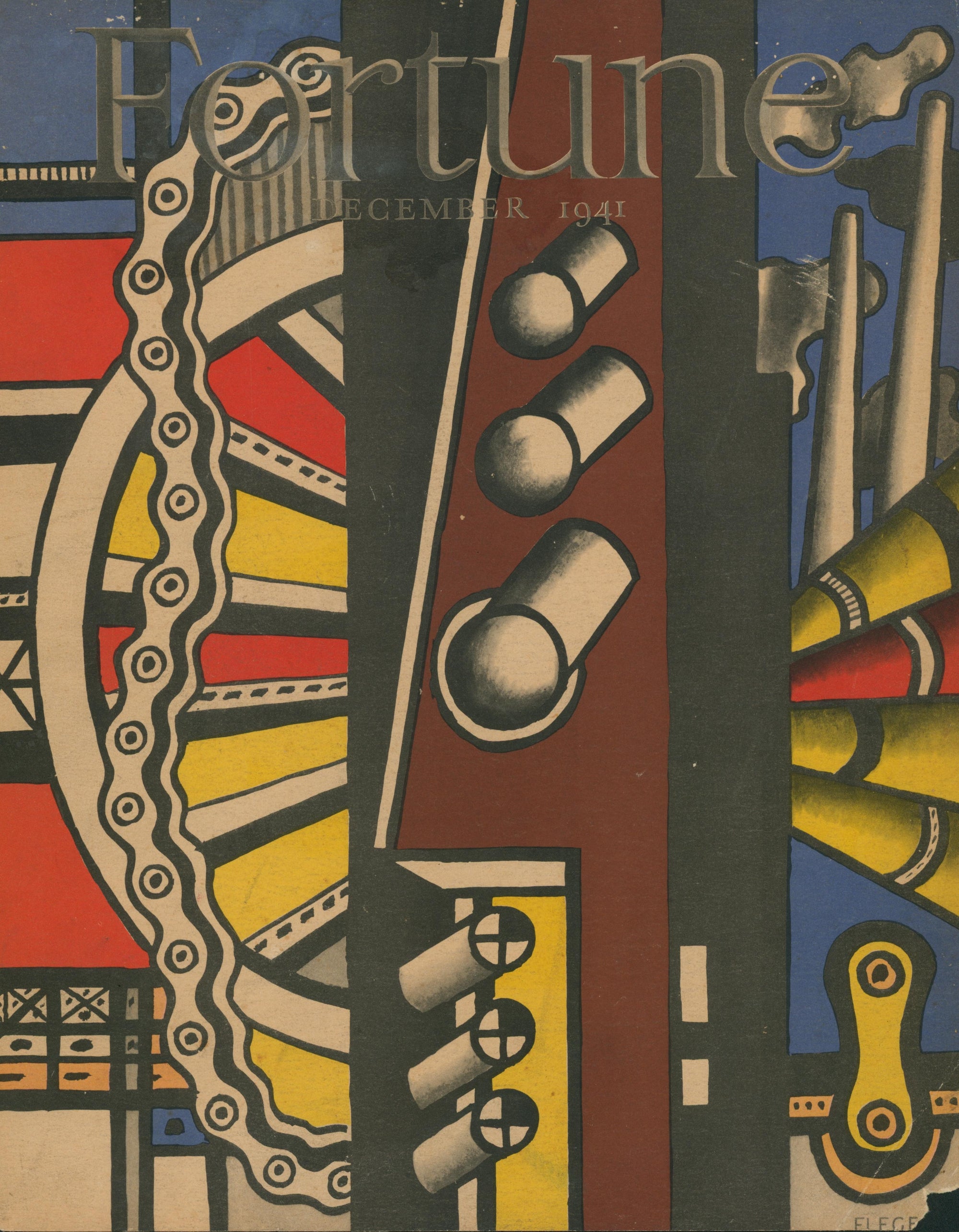 City Gears- Fortune Magazine - Authentic Vintage Cover Art