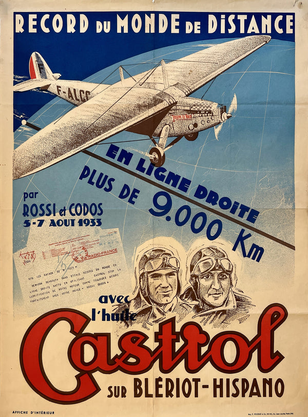 Record du Monde de Distance - Authentic Vintage Poster