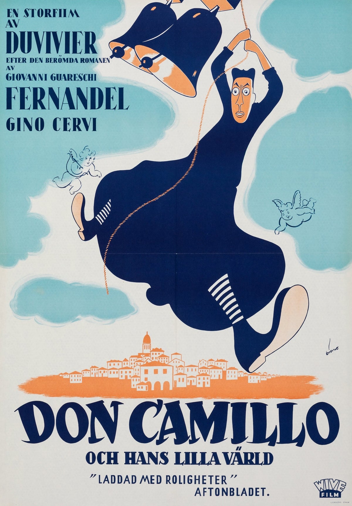 The Little World of Don Camillo (Wive Film, 1952) - Authentic Vintage Poster