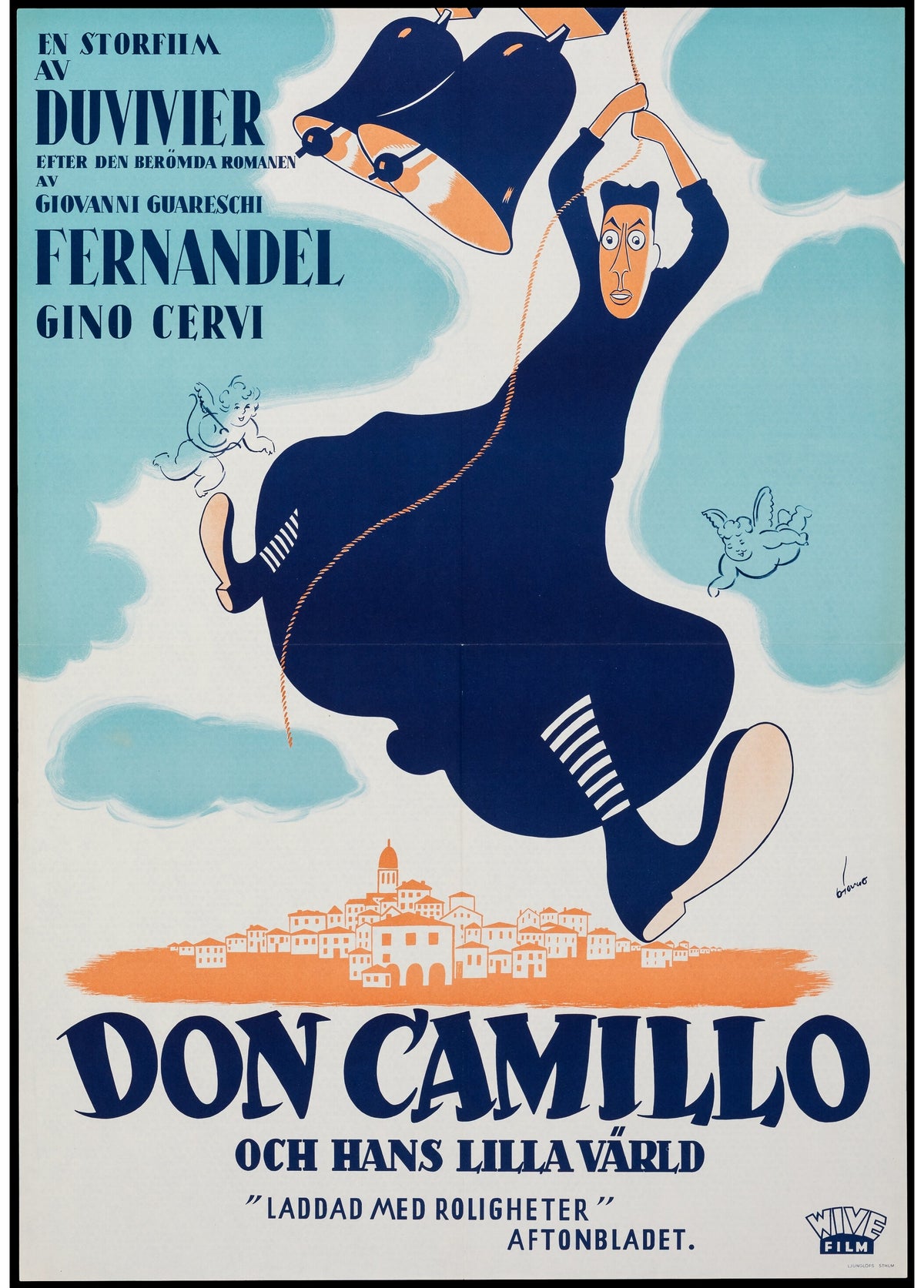The Little World of Don Camillo (Wive Film, 1952) - Authentic Vintage Poster