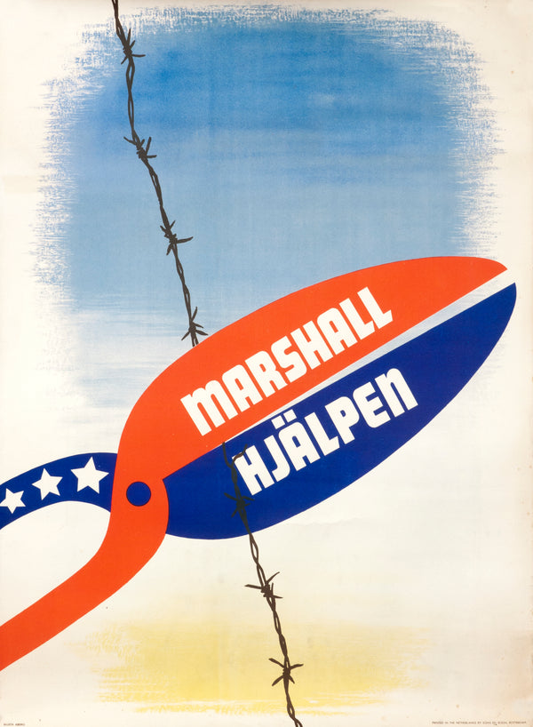 Marshall Plan, WW2 - Authentic Vintage Poster