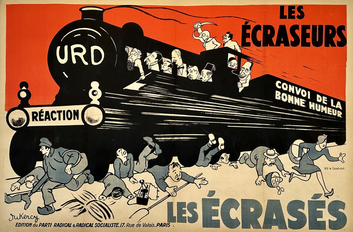 Ecrases Train - Authentic Vintage Poster