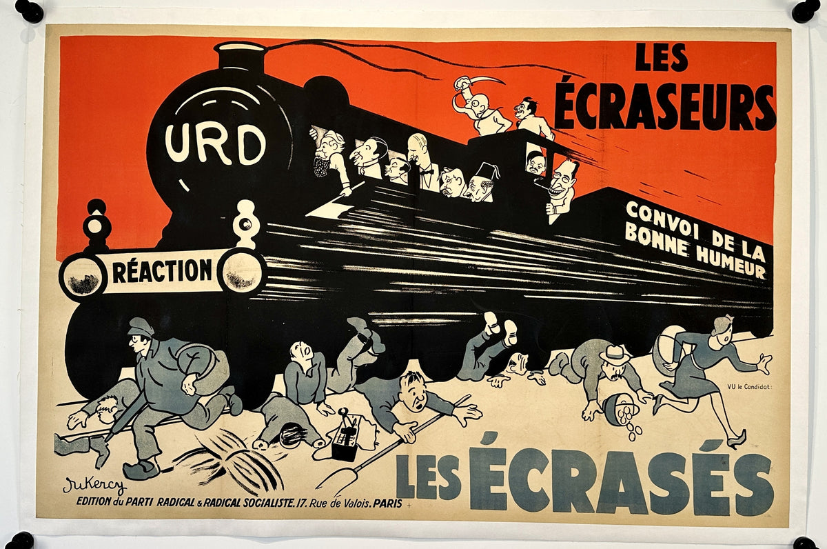 Ecrases Train - Authentic Vintage Poster