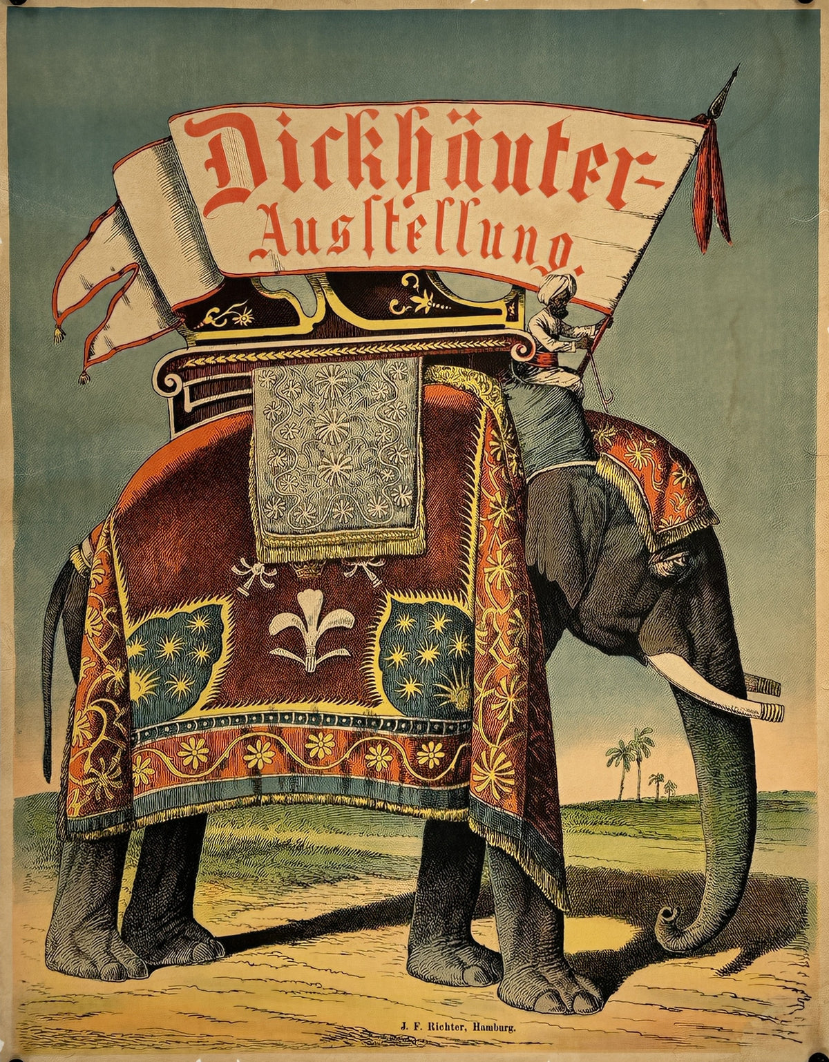 Thick Skinned Animal Spectacle- German - Authentic Vintage Poster