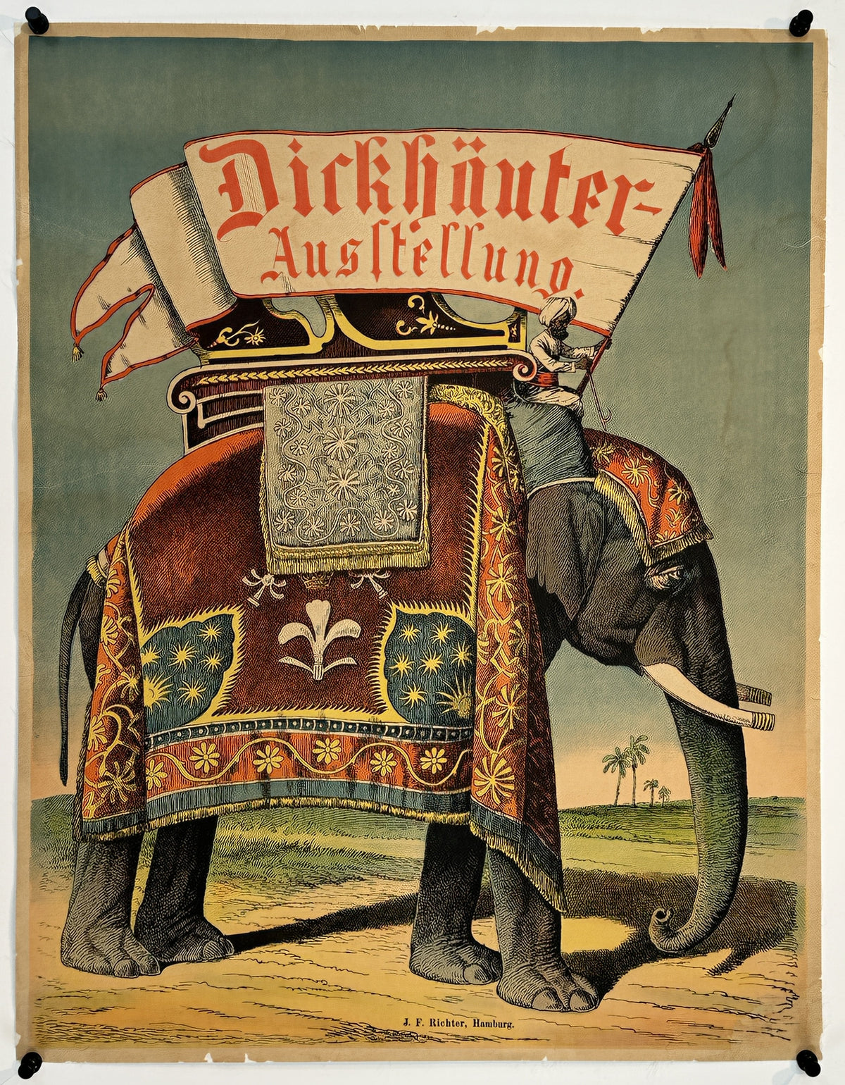 Thick Skinned Animal Spectacle- German - Authentic Vintage Poster