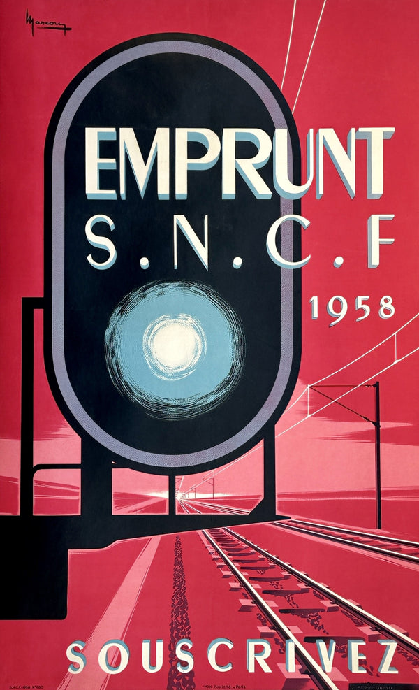 Emprunt SNCF - Authentic Vintage Poster