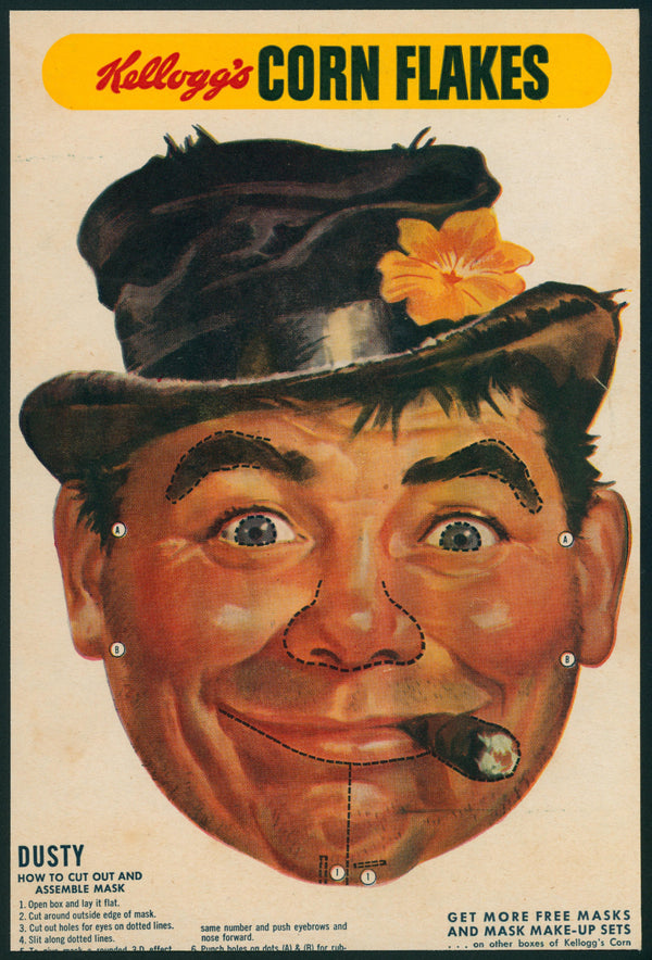 3- Cereal Box Masks - Original Vintage Ephemera: