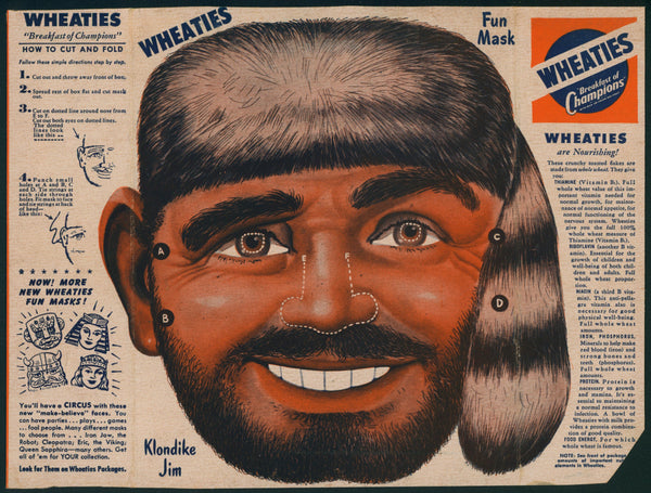 5- Cereal Box Masks - Original Vintage Ephemera: