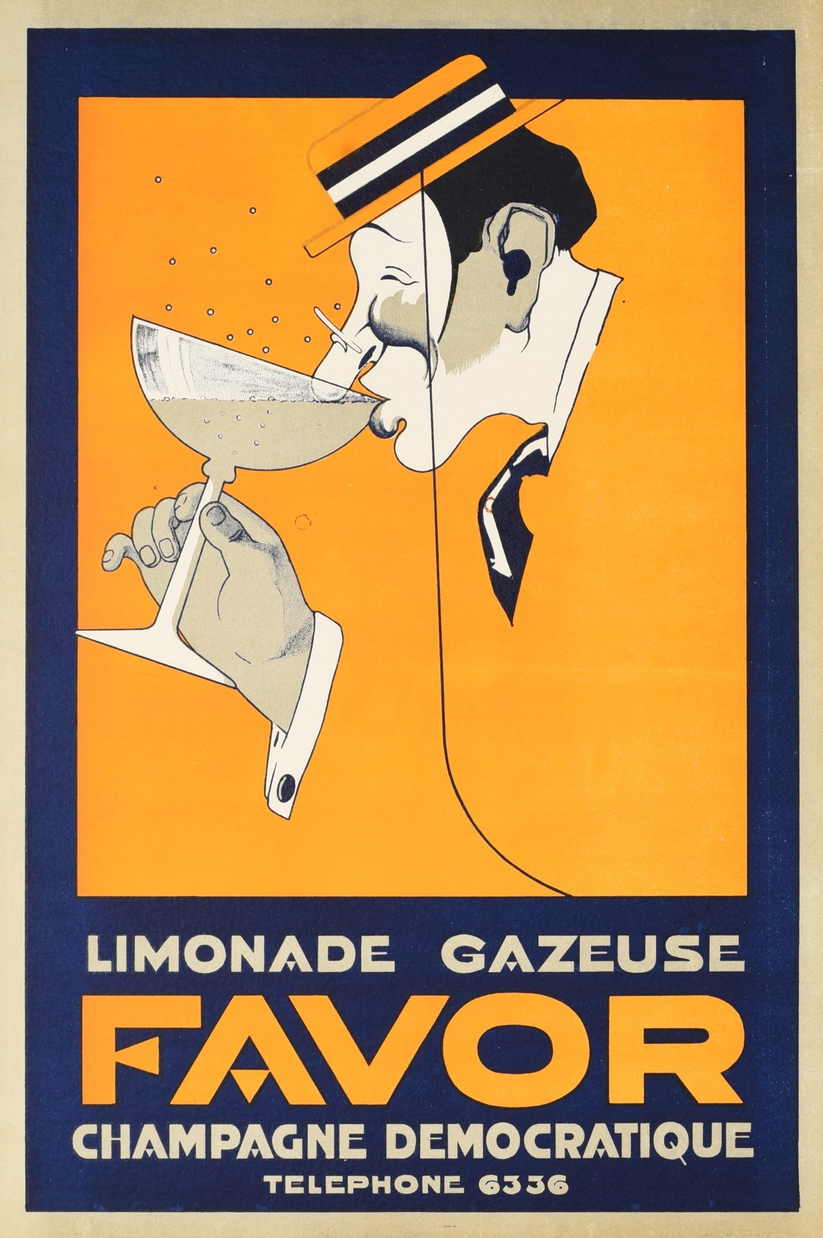 Favor, Limonade Gazeuse - Authentic Vintage Poster