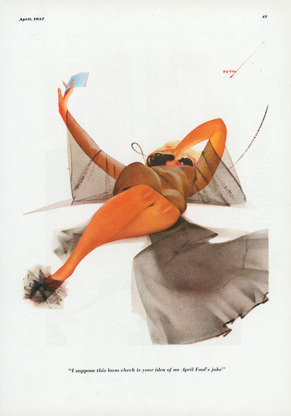Esquire Illustration- April Fools - Authentic Vintage Illustration