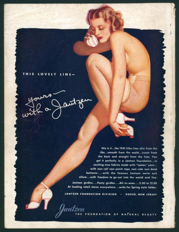 Esquire Illustration- This Lovely Line - Authentic Vintage Illustration