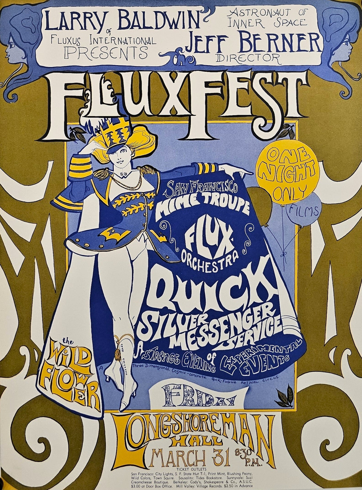 Fluxfest, SF Mime Troupe - Original Vintage Poster