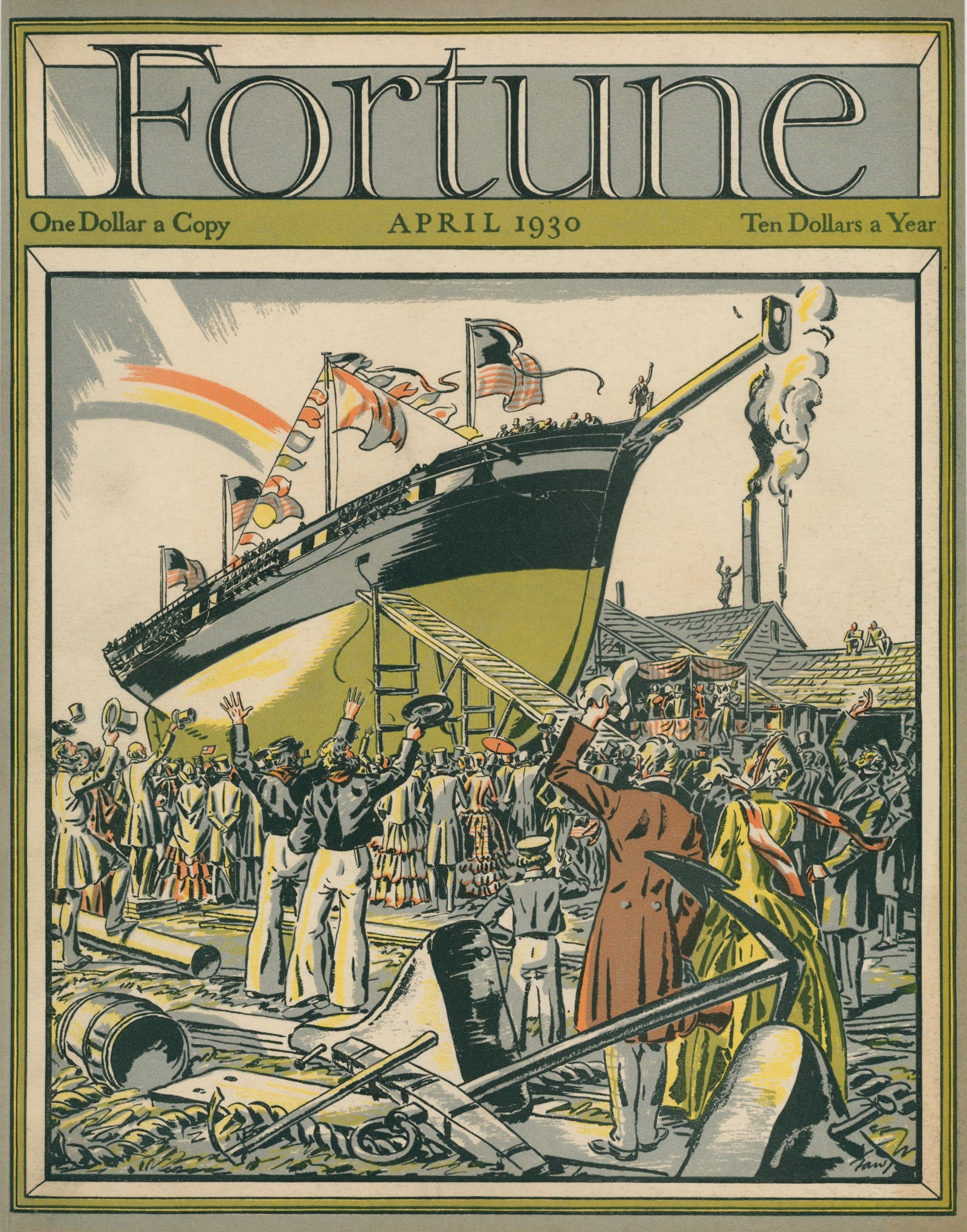 Welcome Home- Fortune Magazine - Authentic Vintage Cover Art