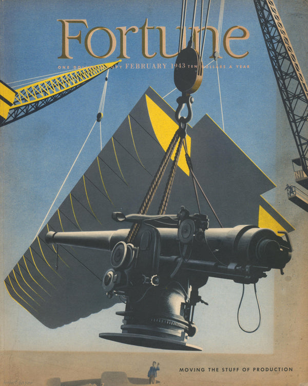 Artillery Lift- Fortune Magazine - Authentic Vintage Cover Art