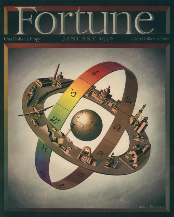 World of Zodiac- Fortune Magazine - Authentic Vintage Cover Art