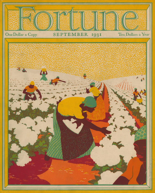 Cotton Fields- Fortune Magazine - Authentic Vintage Cover Art