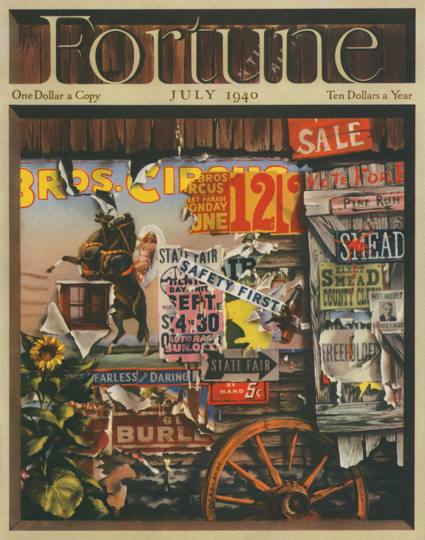 Yard Sale- Fortune Magazine - Authentic Vintage Cover Art