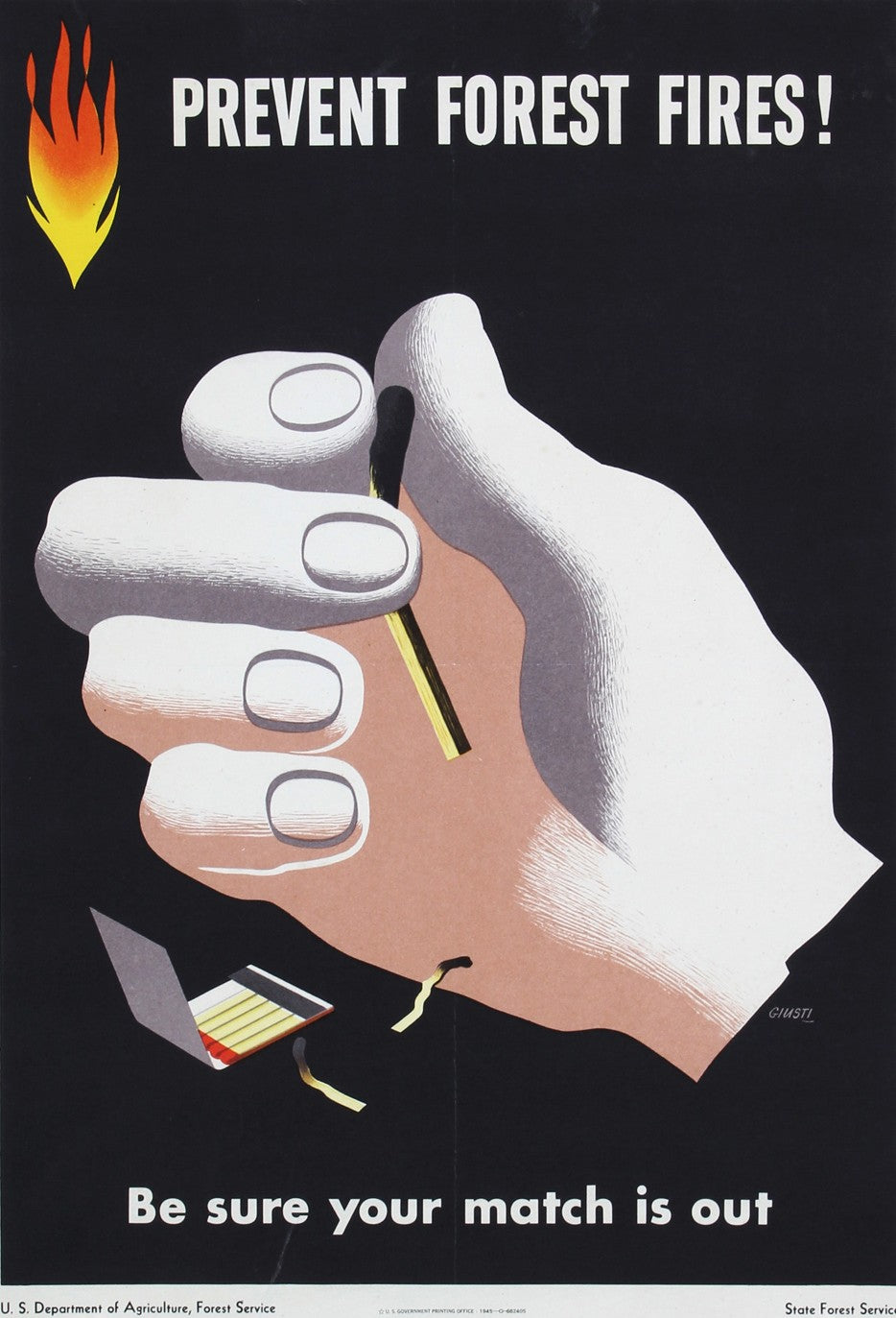 Prevent Forest Fires - Authentic Vintage Poster