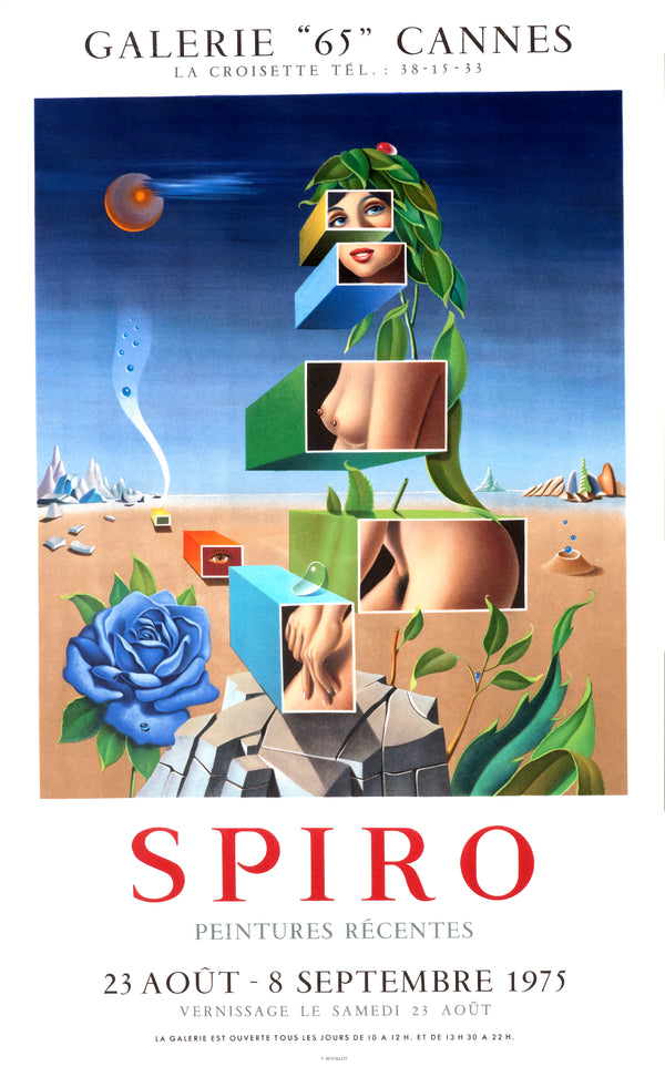 Spiro, Gallerie "65" Cannes - Authentic Vintage Poster