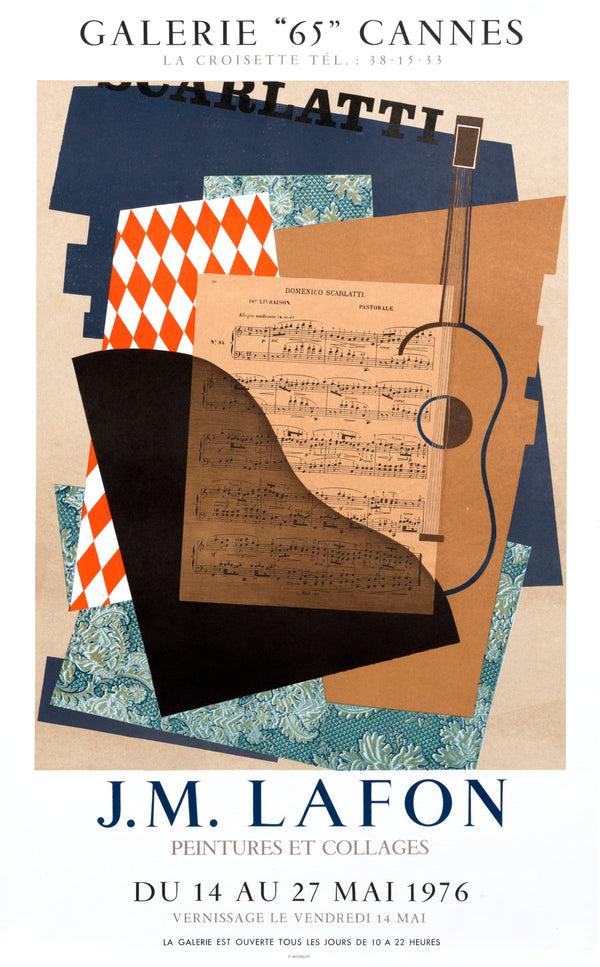 Peintures et Collages- Galerie "65" Cannes - Authentic Vintage Poster