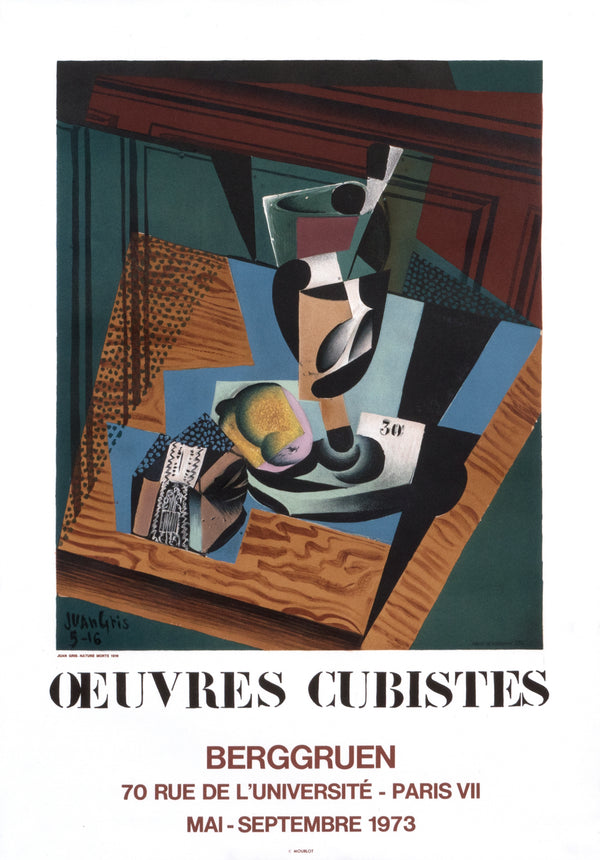 Oeuvres Cubistes- Berggruen, Paris - Authentic Vintage Poster