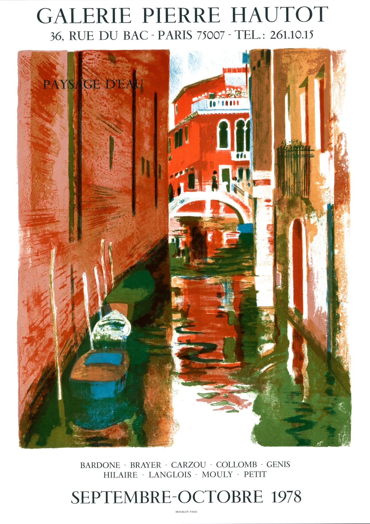 Paysage D'Eau, Venice- Galerie Pierre Hautot - Authentic Vintage Poster