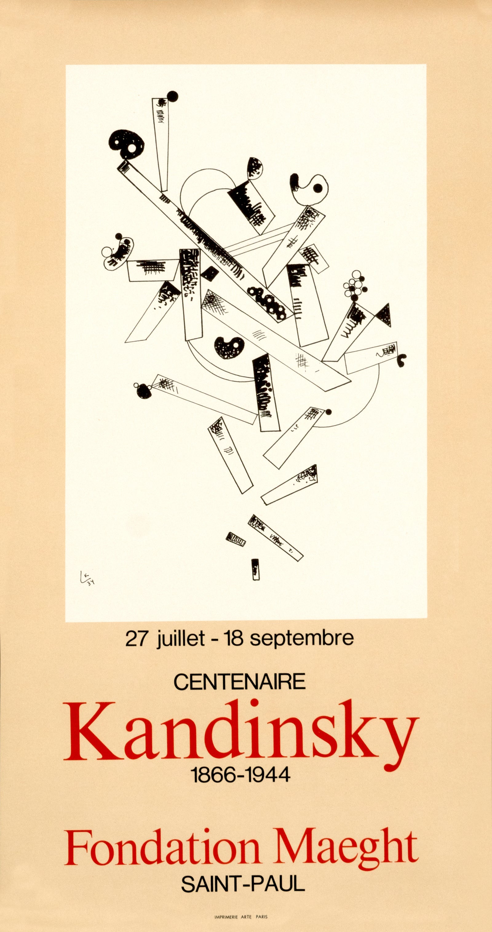 Centenaire Kandinsky, Fondation Maeght - Authentic Vintage Poster