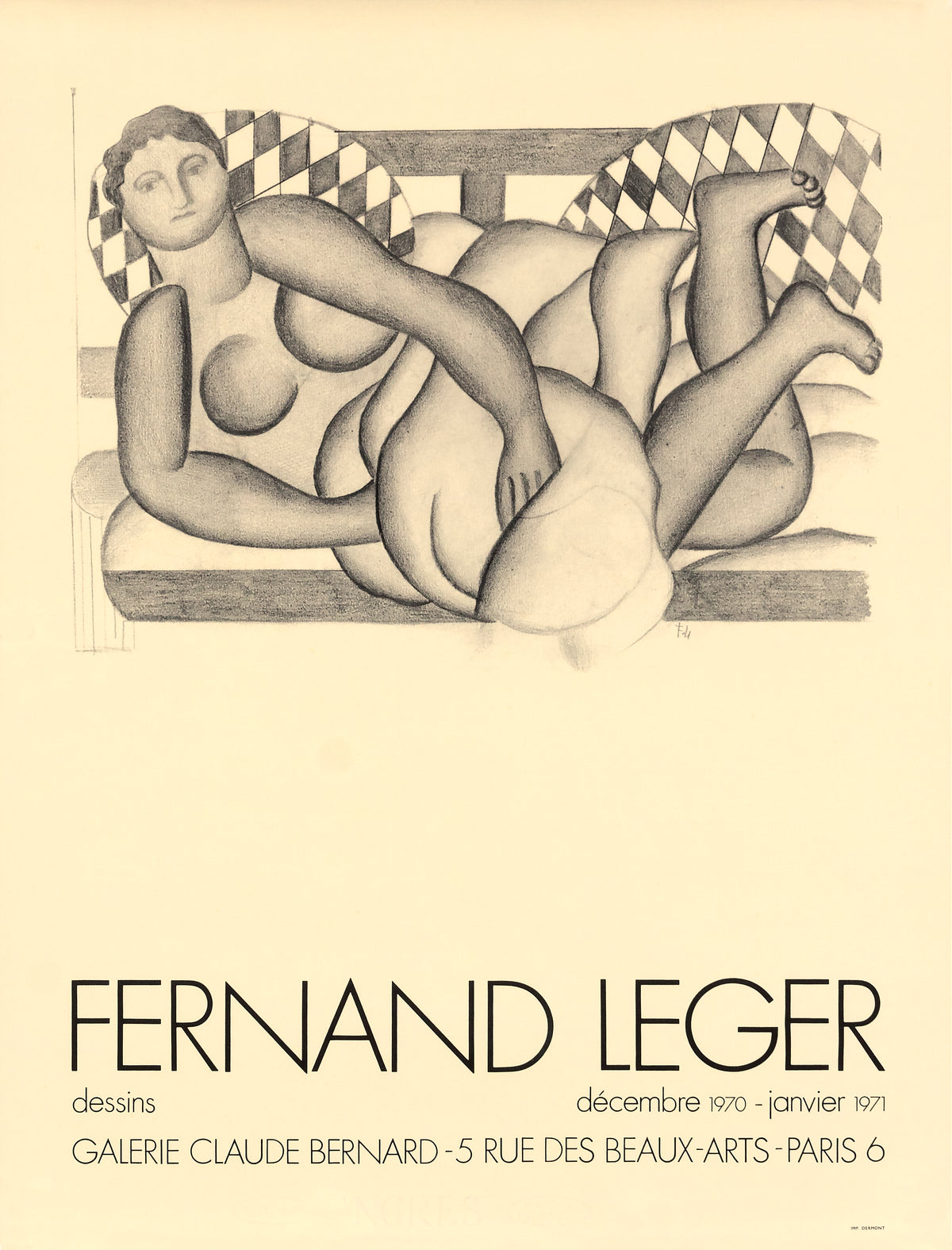 Fernand Leger- Galerie Claude Bernard - Authentic Vintage Poster